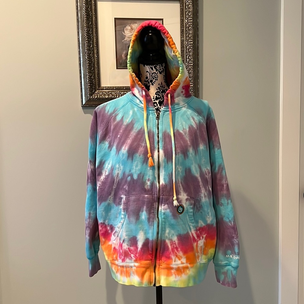 Burton U.S. Open Men’s 🌈 Tie-Dye Full Zip Hoody S